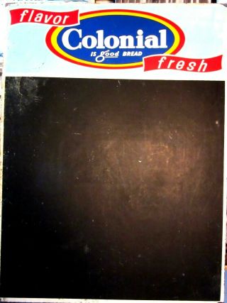 Vintage Colonial Bread Advertising Chalk Board 23 " X 16 " App