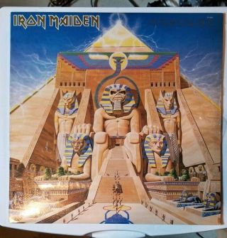 Iron Maiden Powerslave Sj - 12321 Capitol 1984 Vinyl Lp Partial