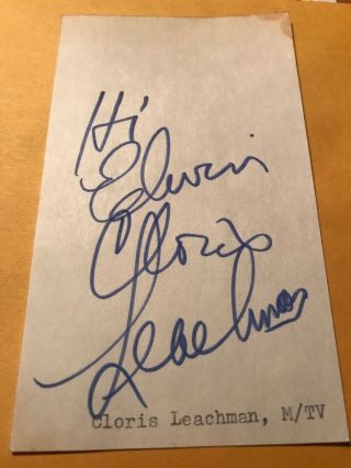Cloris Leachman Autograph,  Aa Winner For “the Last Picture Show”