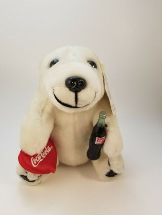 Vintage 1993 Coca - Cola Soda Bottle Polar Bear Stuffed Animal Plush Toy 7 " A14