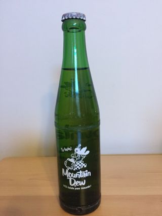 1960’s Rare Vintage Mountain Dew Bottle Without Moon,  10 Oz. 3