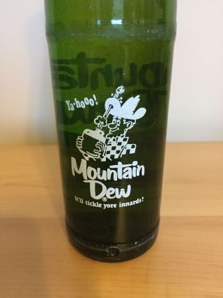 1960’s Rare Vintage Mountain Dew Bottle Without Moon,  10 Oz. 4