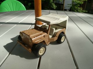 Tonka Tan Mini Jeep Beach Buggy With Plastic Top And Folding Windshield