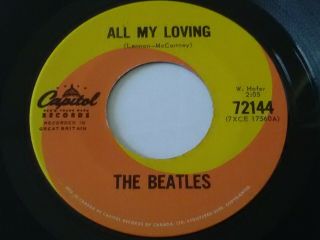 The Beatles All My Loving 45 Canada Pressing 72144
