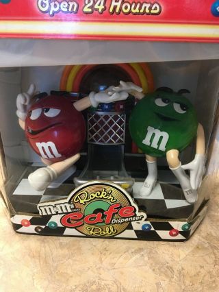 M&m’s Rock’n Roll Cafe Jukebox Candy Dispenser Euc