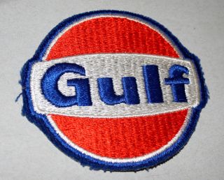 Vintage Gulf Oil & Gas Station Co.  Cloth Jacket Hat Patch Nos 1960s