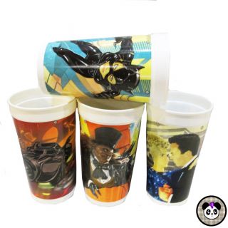 Vtg 90s Set Of 4 Batman Returns Plastic Promo Collectable Cups Mcdonalds