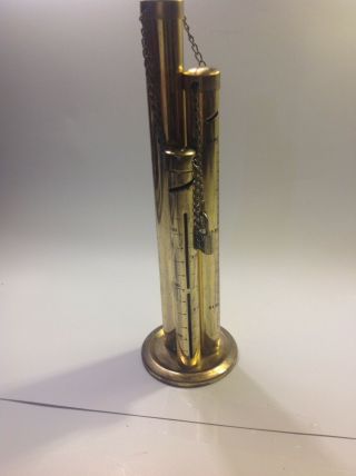 Vtg Bank Three Towers Tube Figural Safe Three Coin Bank Metal Brass With Key