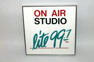Vintage Radio Sign On Air Studio Lite 99.  7