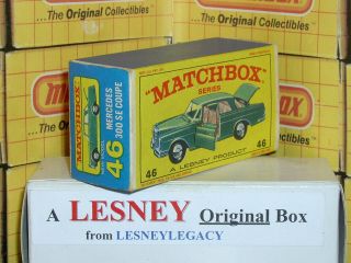 Matchbox Lesney 46c Mercedes 300se Green Type E4 Mod Empty Box Only