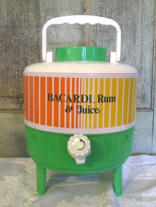 Bacardi Rum & Juice Beverage Cooler Dispenser 1984 Liquor Advertising Promo