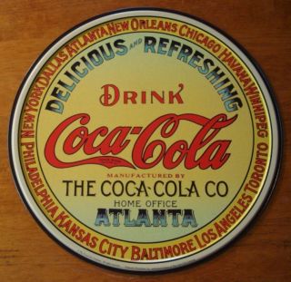 Vintage Style Round Coca Cola Sign Coke Soda Pop Restaurant Retro Diner Decor