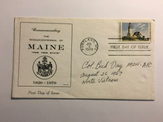 Col.  Bud Day Usaf Pow Medal Of Honor Signed First Day Cover