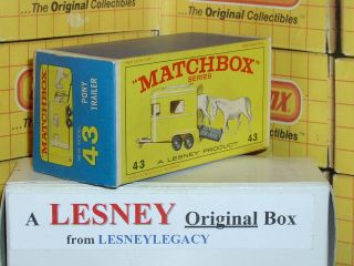Matchbox Lesney 43c Pony Trailer Type E4 model Empty Box Only 2