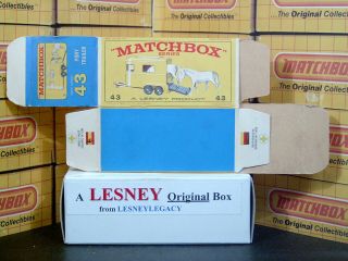 Matchbox Lesney 43c Pony Trailer Type E4 model Empty Box Only 4