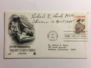 Richard Bush Medal Of Honor Signed First Day Cover