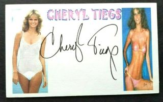 Cheryl Tiegs " Model " Autographed 3x5 Index Card