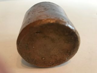 Antique Vintage Stoneware Glazed Crock Inkwell 4