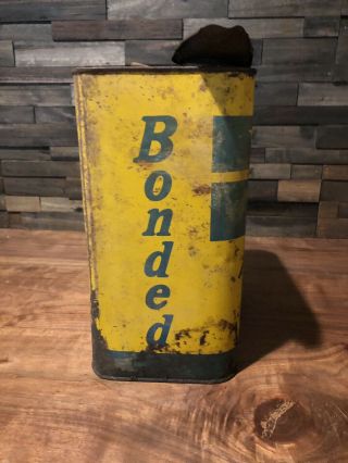 Vintage Wadhams Bonded Motor Oil 2 Gallon Oil Can (Milwaukee Wis) 2