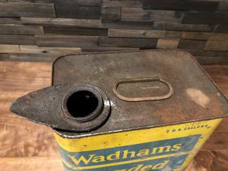 Vintage Wadhams Bonded Motor Oil 2 Gallon Oil Can (Milwaukee Wis) 5