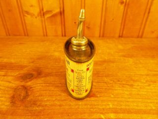 Small Old Lead Top 3 in One 1 Oz Oil Can Vintage Handy Oiler Tin Early and Rare 2