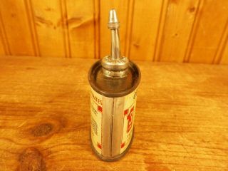 Small Old Lead Top 3 in One 1 Oz Oil Can Vintage Handy Oiler Tin Early and Rare 4