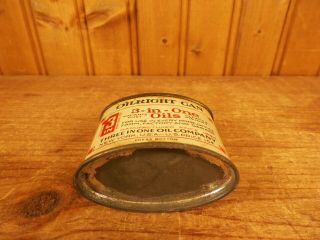 Small Old Lead Top 3 in One 1 Oz Oil Can Vintage Handy Oiler Tin Early and Rare 5