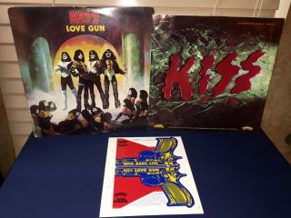 1977 Kiss LOVE GUN 7057 - 7 Vinyl LP STERLING 1rst Pressing w/Gun Insert VG,  /VG, 2