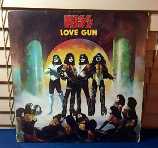 1977 Kiss LOVE GUN 7057 - 7 Vinyl LP STERLING 1rst Pressing w/Gun Insert VG,  /VG, 5