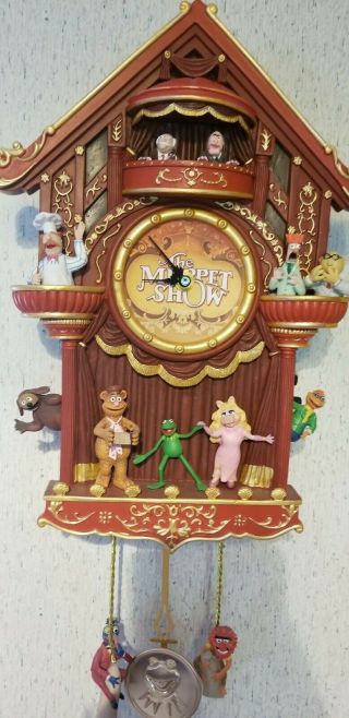 Bradford Exchange Disney The Muppet Show Wall Cuckoo Clock W/ Light & Sound