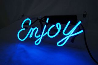 Enjoy Text Word Home Room Decoration Beer Bar Bud Neon Light Sign 12x5 Nascar