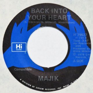 Majik Back Into Your Heart / Dance Dance Hi 45 Boogie Modern Soul 1979 Nm Hear
