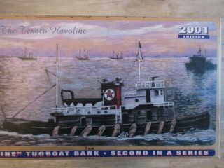 Nib Texaco Havoline Tugboat Bank Special Edition Chrome 2nd In Series Ertl 2001