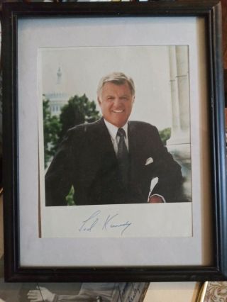 Ted Kennedy Signed Framed 11x14 Photo Display