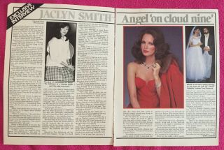 Jaclyn Smith Angel on Cloud Nine 3 Page Article / Clipping 1981 (Adam Ant) 2
