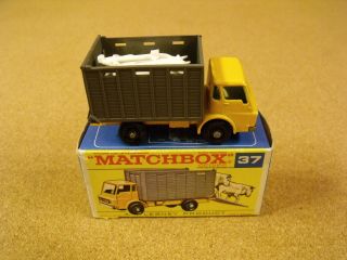 Old Vintage Lesney Matchbox 37 Cattle Truck Box