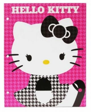 Hello Kitty Portfolio Binder Folder For School - 4 Pack
