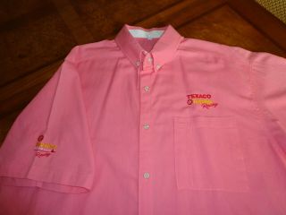 Vintage Texaco Large Texaco Havoline Racing Shirt Never Worn Pink 100 Cotton