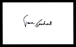 Jane Goodall Primatologist/anthropologist Study Chimpanzee Signed Card C15602