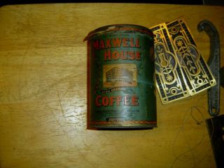 Vintage Maxwell House Coffee Paper Label Tin Can Advertising