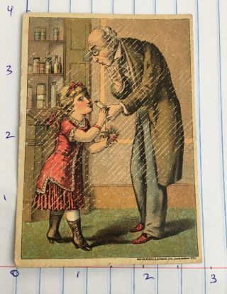 C1890 Antique Victorian Trade Card - Dr Isaac Thompson 