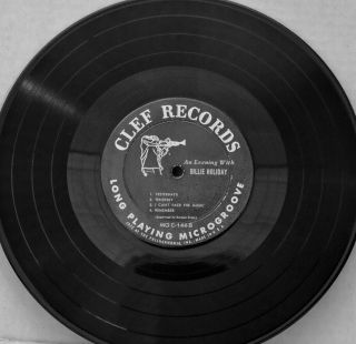 BILLIE HOLIDAY ' AN EVENING WITH ' CLEF RECORDS MG C - 144 10 INCH DG MONO RECORD US 5