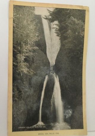 Bridal Veil Falls Oregon Singer Sewing Photo View Advertising Card Ca