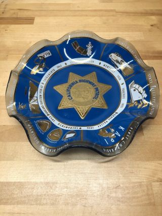 Chp California Highway Patrol Historical Candy Dish Collector Plate Police Law