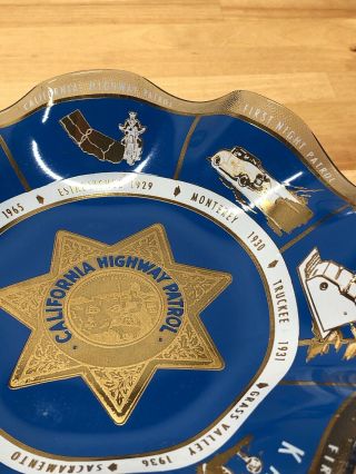 CHP California Highway Patrol Historical Candy Dish Collector Plate Police Law 3