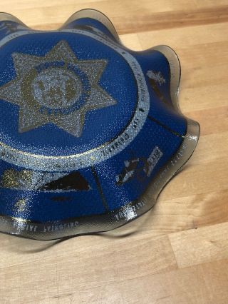 CHP California Highway Patrol Historical Candy Dish Collector Plate Police Law 8