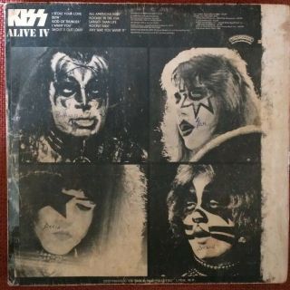 KISS ALIVE IV - CHILE RARE ALBUM 1978 G 4
