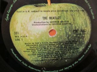 The Beatles White Album No 0047476 UK 1st press D/LP Apple PMC 7067/8 1968 6