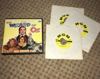 Wizard Of Oz 45 Rpm 3 Record Set Mgm Records Judy Garland Movie Soundtrack
