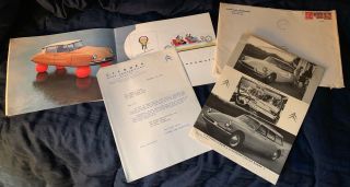 Rare 1961 Citroen Ds19 U.  S.  Prestige Brochure,  Letter & Sales Sheet